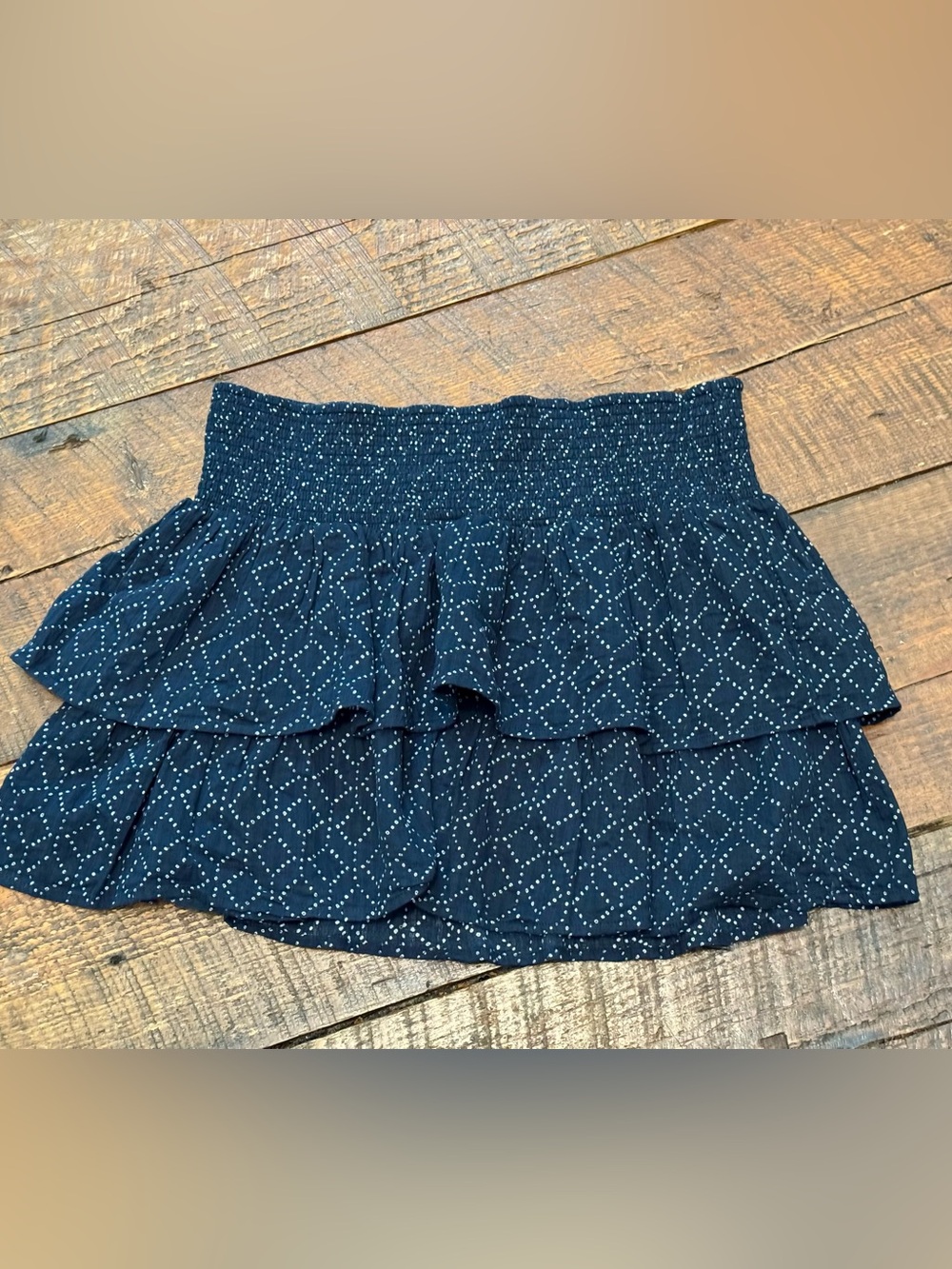 Navy Ruffled Skirt - Picture 3 of 3